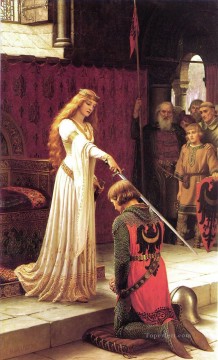 The Accolade historical Regency Edmund Leighton Oil Paintings